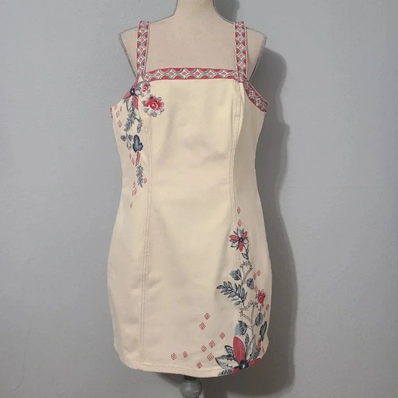 SHYANNE WOMEN'S AMERICANA EMBROIDERED DENIM DRESS Cowgirl Western Festival M - Picture 5 of 14